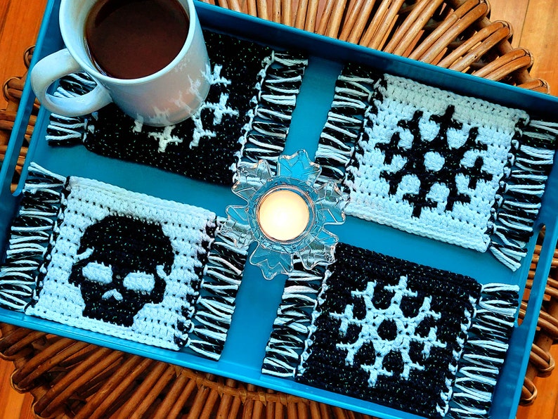 Snowflakes Mosaic Crochet Pattern Chart by Sixel Design image 2