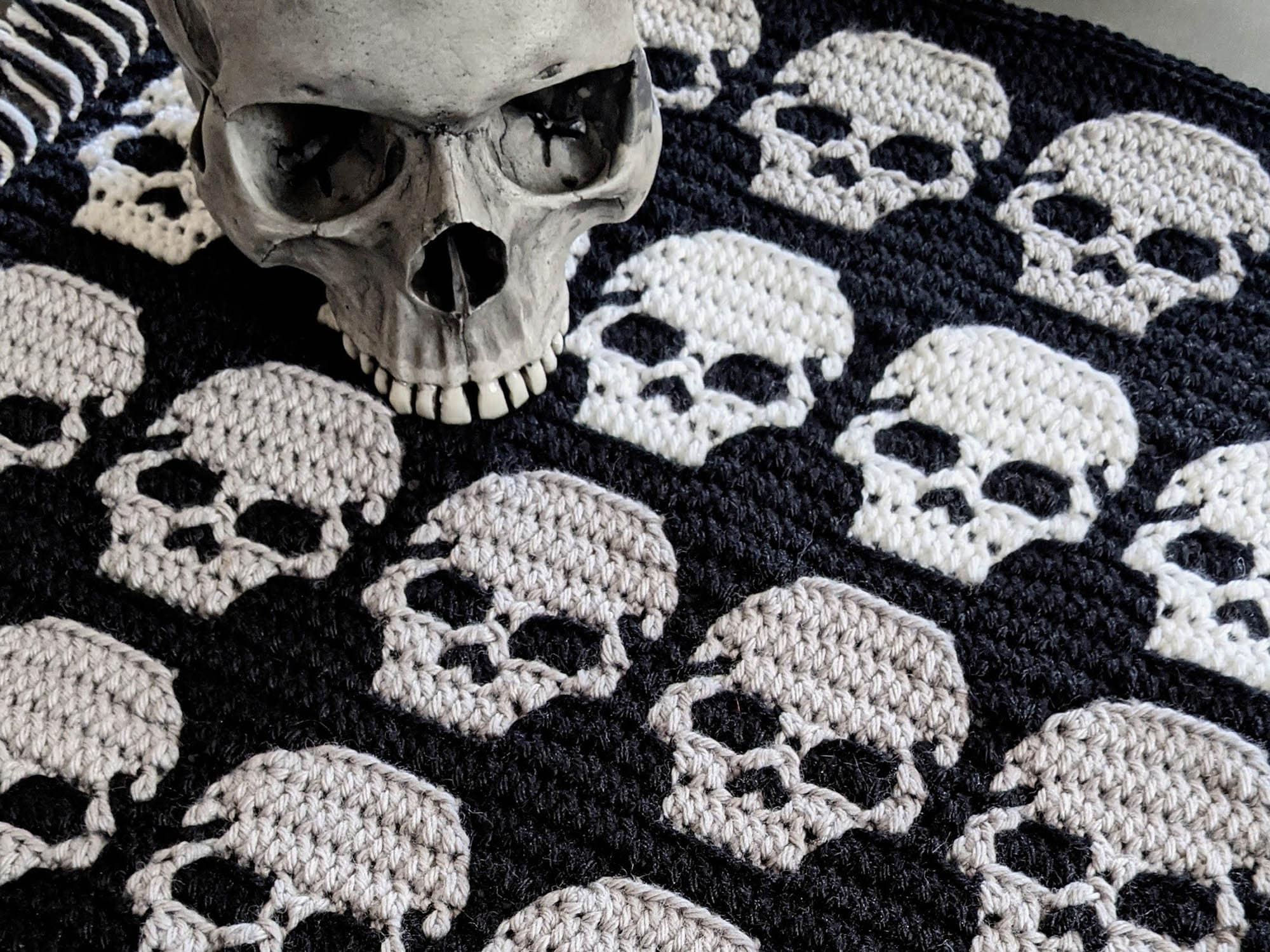 The Catacombs Pack Mosaic Crochet Skull Patterns by Sixel Design