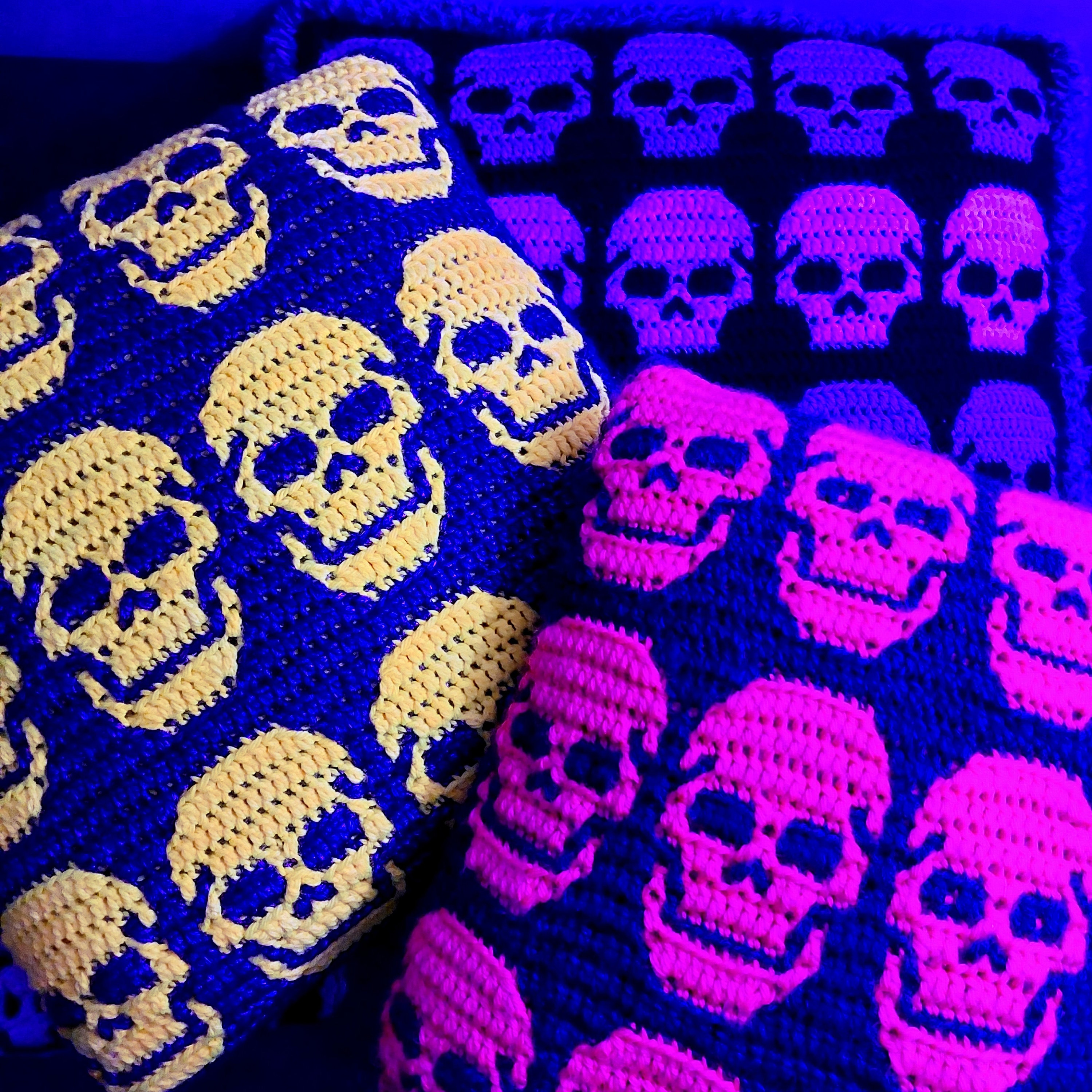 Big Skulls Mosaic Crochet Pattern Chart by Sixel Design - Etsy