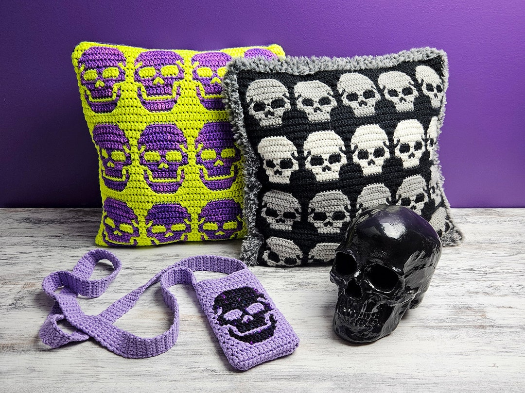 Big Skulls Mosaic Crochet Pattern Chart by Sixel Design - Etsy