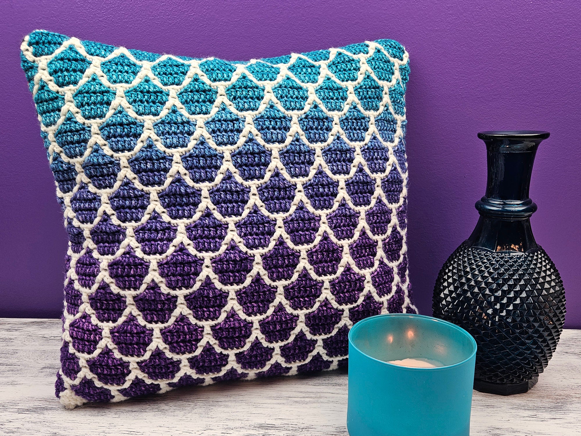 40 Dragon Scale Crochet Patterns: Unleash Your Creativity with Unique Designs! 3 Dragon Scales Mosaic Crochet Pattern Chart by Sixel Design