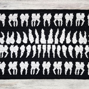 Teeth Mosaic Crochet Pattern by Sixel Design - Etsy