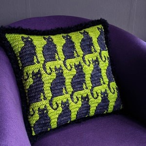 Cat Noir Mosaic Crochet Pattern Chart by Sixel Design image 4
