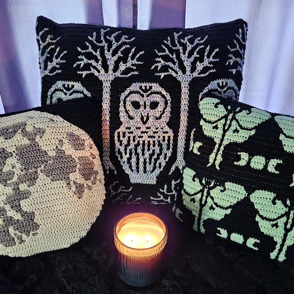 Nocturne 3 Pack Mosaic Crochet Patterns by Sixel Design