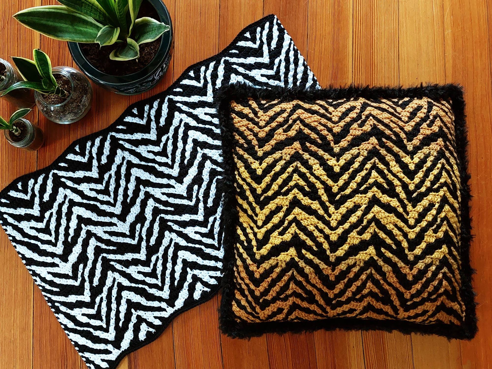 Wild Animal Pack Mosaic Crochet Animal Print Patterns by Sixel Design ...