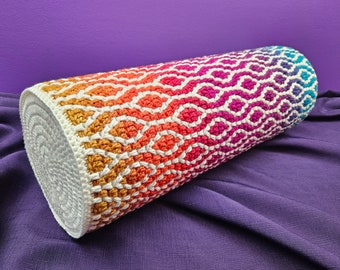 Dreams Mosaic Crochet Bolster Pillow Pattern by Sixel Design