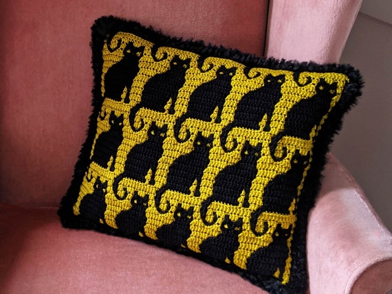 Cat Noir Mosaic Crochet Pattern Chart by Sixel Design 