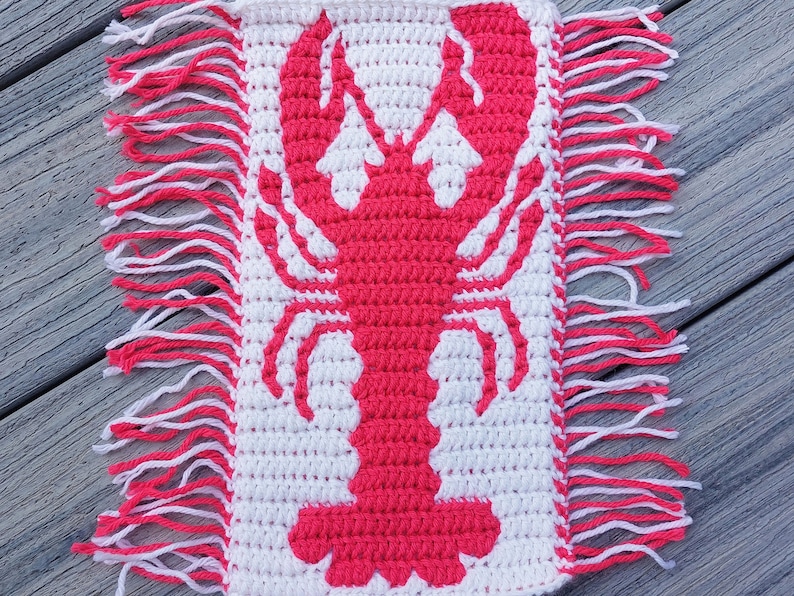 Lobstah Mosaic Crochet Lobster Pattern by Sixel Design image 5