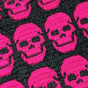 Big Skulls Mosaic Crochet Pattern Chart by Sixel Design image 7