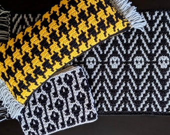 Lot de motifs pour débutants en mosaïque au crochet par Sixel Design