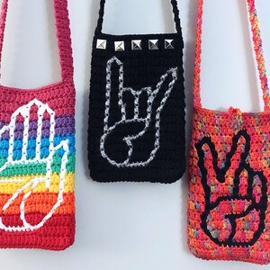 Hand Signs Mosaic Crochet Pattern Pack Charts by Sixel Design image 4