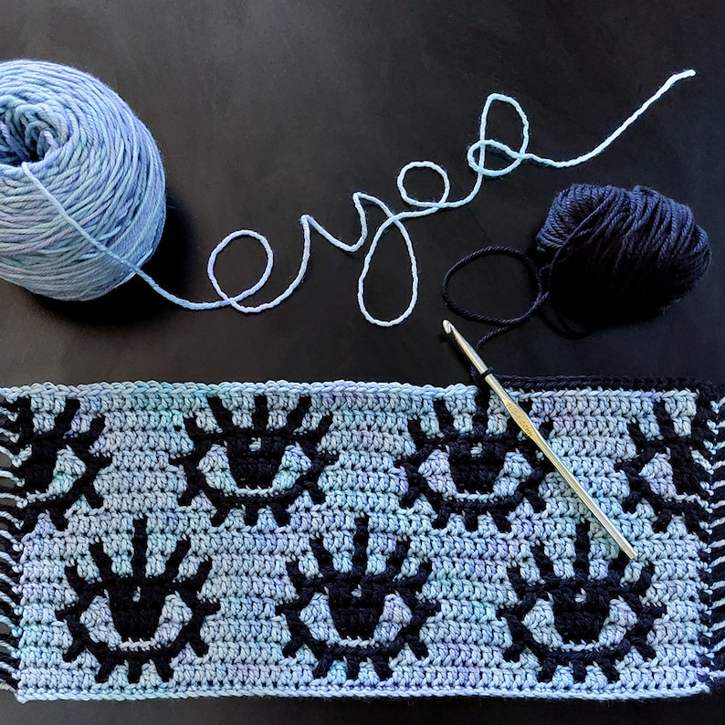 Eyes Mosaic Crochet Pattern Chart by Sixel Design image 3