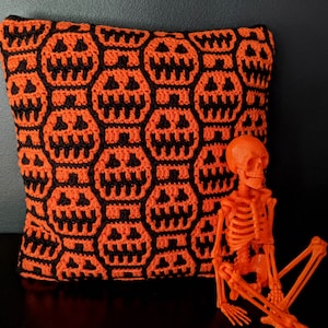 Jack Mosaic Crochet Pattern Chart Halloween Pumpkin by Sixel Design