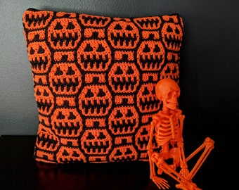 Jack Mosaic Crochet Pattern Chart Halloween Pumpkin by Sixel Design