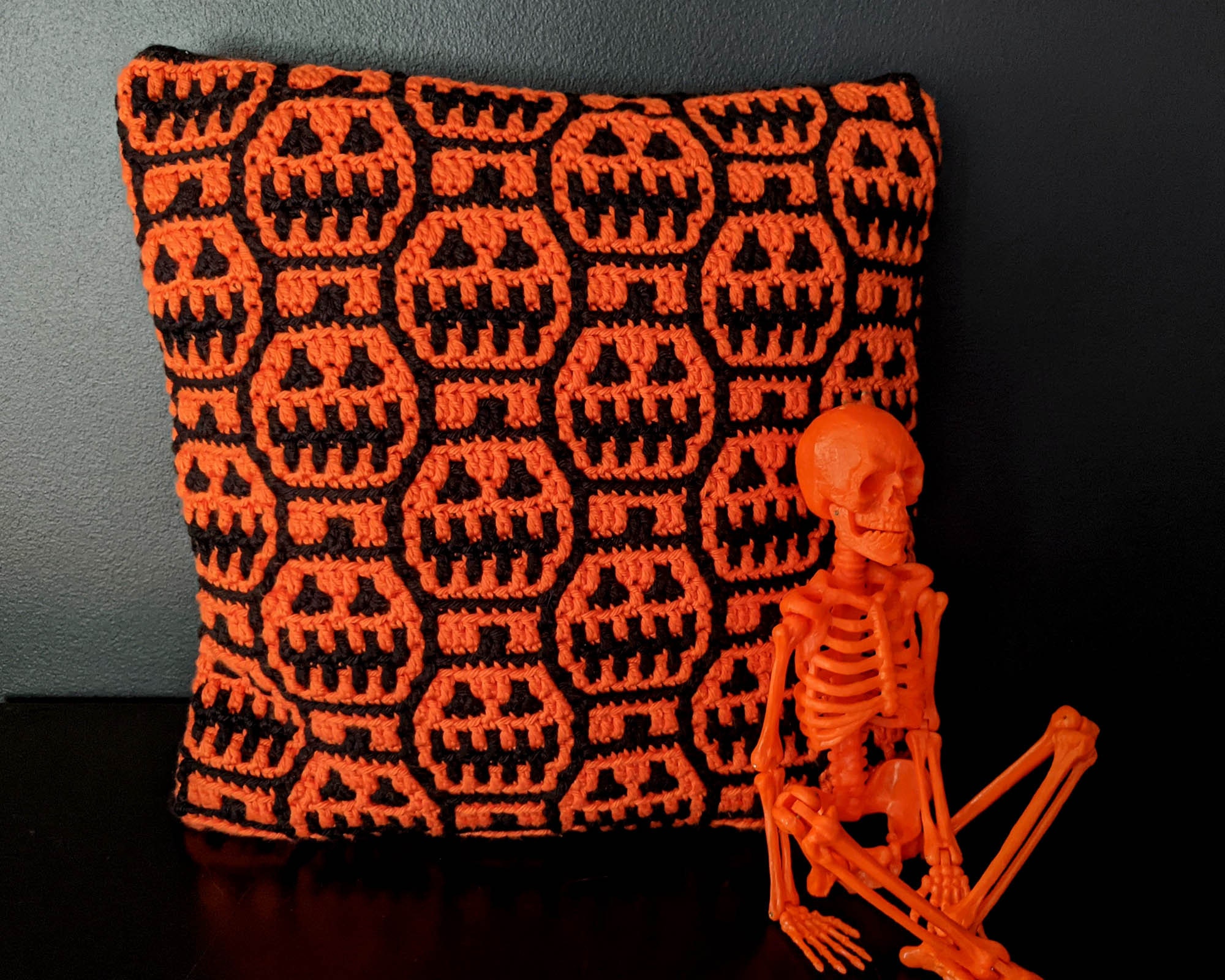Jack Mosaic Crochet Pattern Chart by Sixel Halloween Pumpkin
