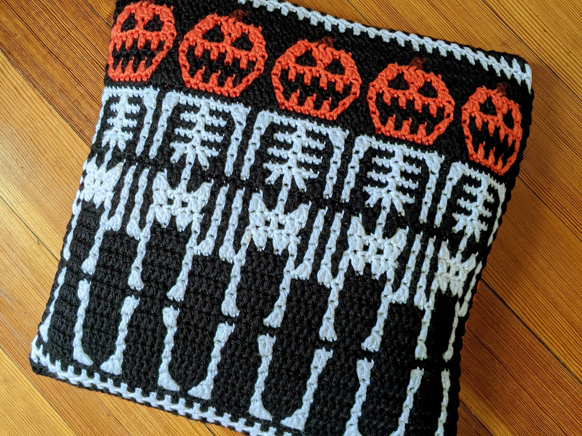 Pumpkin Head Mosaic Crochet Pattern Pack by Sixel Etsy