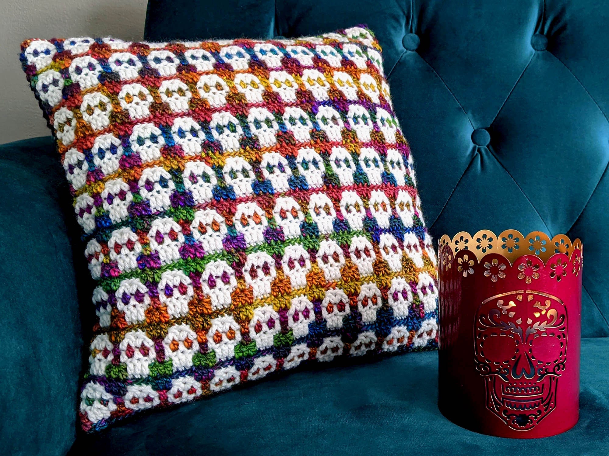 39 Skull Crochet Patterns for Halloween, Gothic Decor, and Creepy-Cute Gifts 16 Mini Skulls Mosaic Crochet Full Pattern by Sixel Design