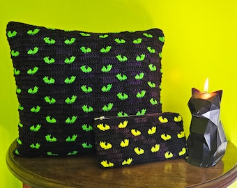 Padrão de crochê em mosaico de olhos de gato da Sixel Design