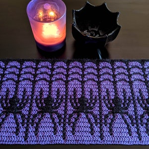 Gráfico de araña con patrón de crochet de mosaico de viuda negra de Sixel Design