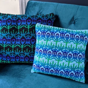 Deco Peacock Mosaic Crochet Pattern Chart by Sixel Design