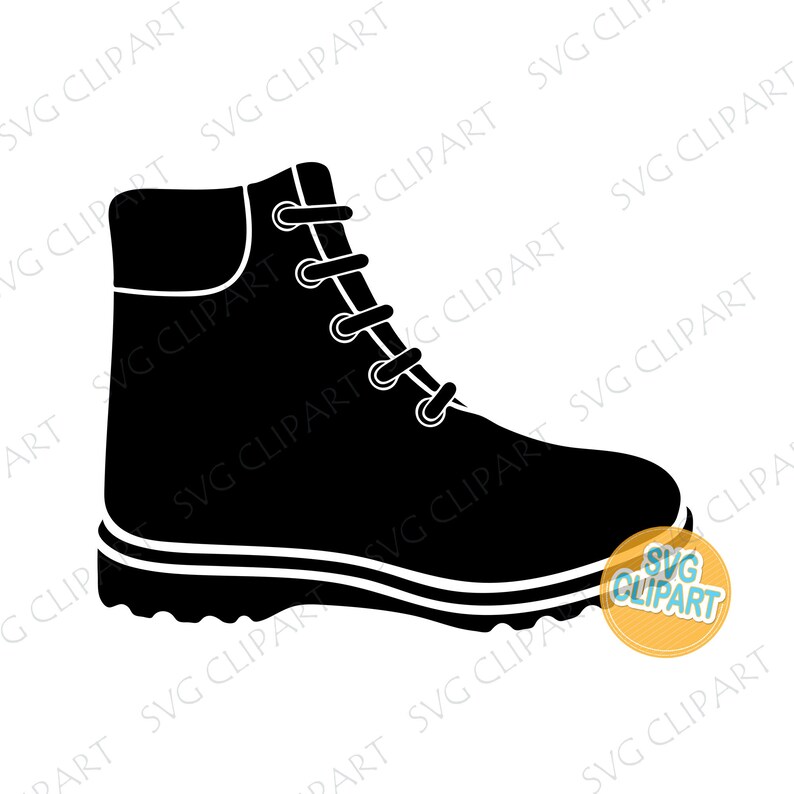 Hiking Boots SVG Silhouette Vector Cut File Digital Etsy Australia