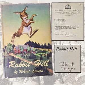 Robert Lawson ~ Rabbit Hill, A SIGNED 1944 1st Edition/Printing