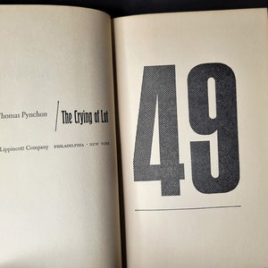 Thomas Pynchon ~ The Crying of Lot 49 ~ 1966 First Edition & Printing image 2