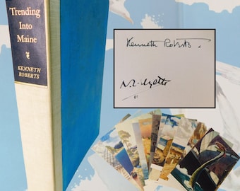 Signed by N.C. Wyeth & Kenneth Roberts ~ Trending into Maine, 1938 Limited Edition