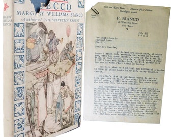 Poor Cecco 1925 1st Edition: Arthur Rackham Illustrations, Provenance Letter