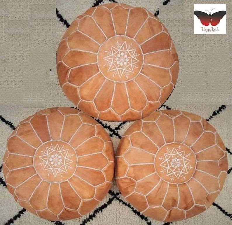 Pouf 40/% OFF,SET OF 3 poufs Moroccan Pouf foot stool,pouf,furniture,living room,chairs,special gift,leather pouf Home gift wedding gift