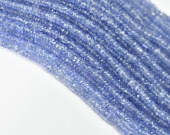 Tansanit facettierte Rondell Perlen, Tansanit Rondell Perlen 2,5 mm, natürliche Tansanit Edelstein, Tansanit handgemachte Perle