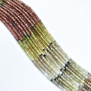 Tundra Sapphire Faceted Rondelle Beads, Multi Tundra Sapphire Faceted Beads, 2.5mm Tundra Sapphire Rondelle Beads, AAA Tundra Sapphire Beads