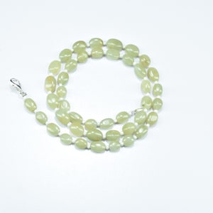 Natural Cat&#39;s Eye Smooth Oval Shape Beads Necklace 5.5X6.5-6X8mm, Cat&#39;s Eye Gemstone 16 Inch Beaded Necklace, Cat&#39;s Eye Jewelry Necklace