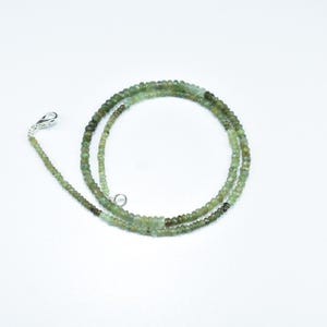 Emerald Shaded Faceted Rondelle Gemstone 16 Inch Beads Necklace, Natural Emerald Beaded Necklace 2.5-3.5mm, Zambian Emerald Jewelry Necklace
