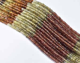 Tundra Sapphire Faceted Rondelle Beads, Natural Tundra Sapphire Beads 2.5-3mm, Tundra Sapphire Rondelle Bead, Tundra Sapphire Handmade Beads