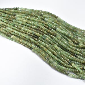 Emerald Faceted Rondelle Beads 2.5-3.5mm, Emerald Shaded Faceted Beads, Natural Emerald Rondelle Beads, Emerald Beads Strand, Gemstone Beads