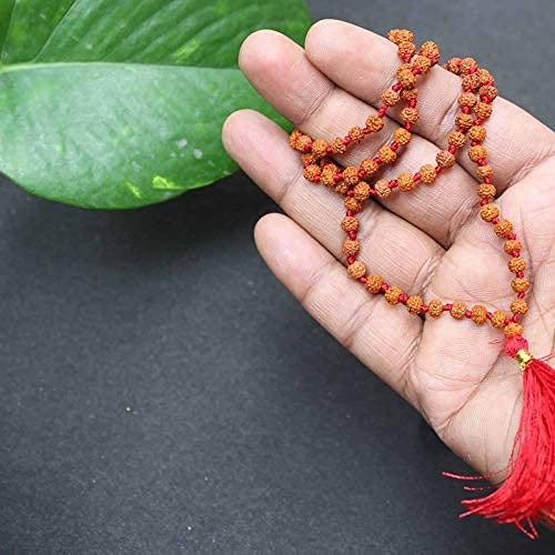 3 Mukhi Rudraksha Mala lab Certified, 108 Mala Beads, 3 Mukhi Rudraksha  Necklace, Prayer Mala, Meditation Mala, Gift for Yoga Lover 