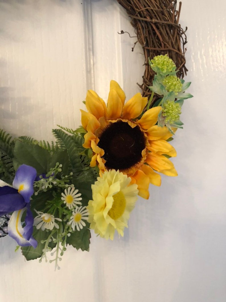 artificial flower wreath flower wreath wreath butterflies fern Floral wreath sunflowers wreath decoration wedding flower wreath
