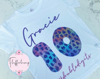 Teenager Personalised Birthday T-shirts. Birthday Keepsake T-shirt. Personalised Birthday Gift. Teenager Birthday T-shirt.