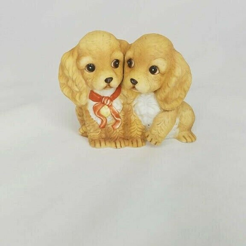 Homco Mizuno Masterpiece Porcelain Collection Cocker Spaniel Pair Vintage 1988