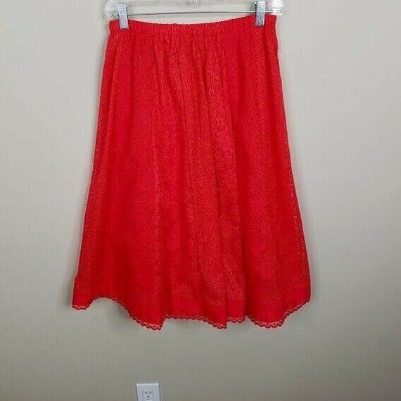 Vintage 70s Little House Creations Red Lace Blous… - image 2