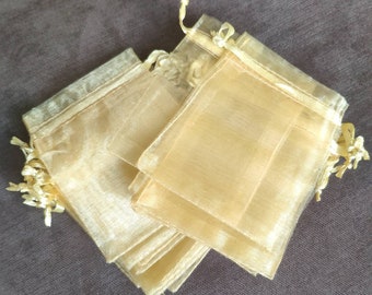 Wholesale 100X Organza Rose Gold Organza Gift bag Candy Jewelry Pouch 18X13cm