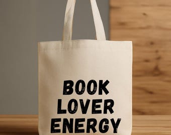 Sac fourre-tout Energy pour bibliophiles - Sac fourre-tout en toile pour les lecteurs, les rats de bibliothèque et les amateurs de bibliothèques