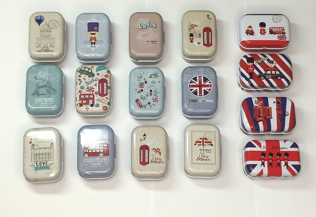 Small Tin Box London UK Theme Tin Jewellery Box Tin Gift Box Tin