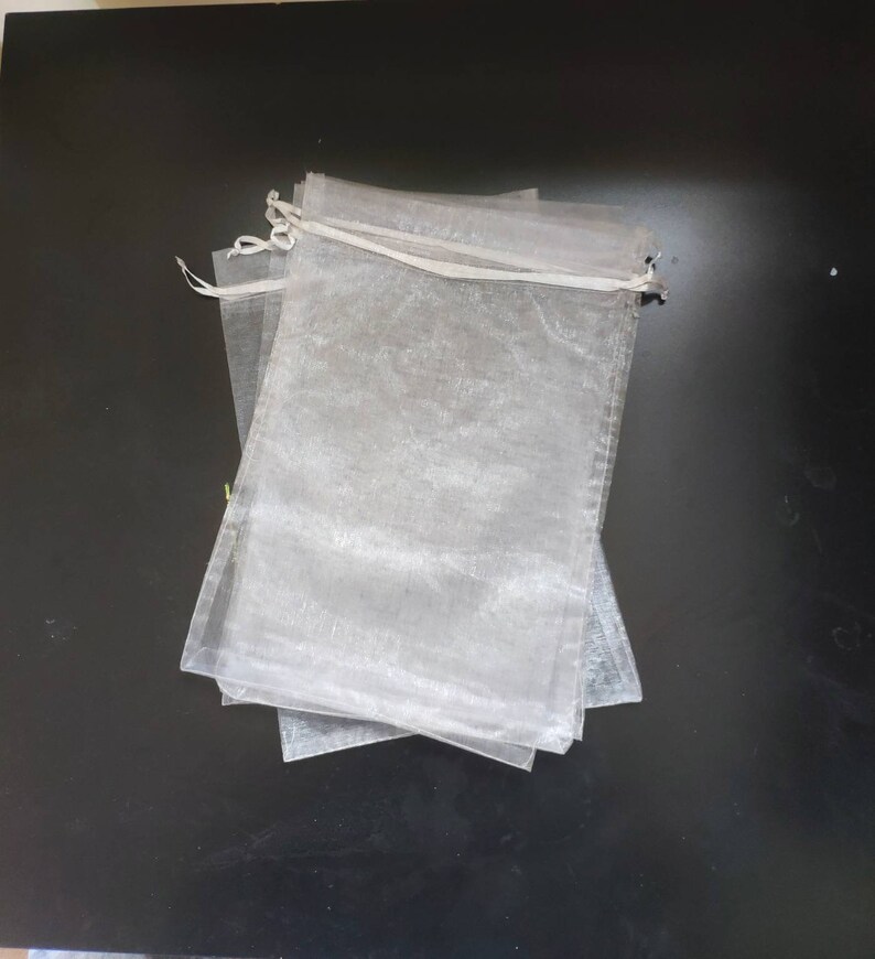 Large Silver Organza Bags 20x30 Grey Organza Gift Bags 5 Etsy UK