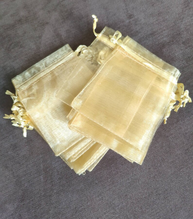 Gold Organza Bags Small Organza Bags 9cm X 7cm Jewellery Etsy UK