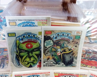 Prog 27 to 1  Judge Dredd Comic Books. Individual Vintage UK Bronze Age Back Issues 1980s 2000AD