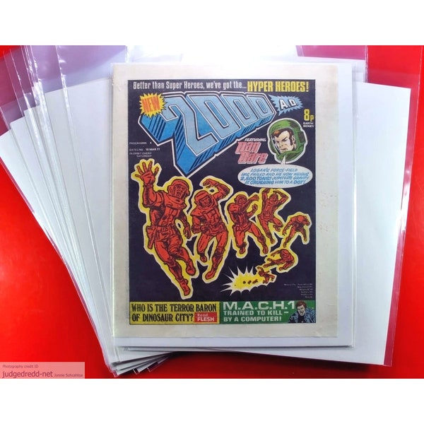 2000 AD Comic Bags and Boards Clear Sleeves and Backing Boards for British Comic Book Issues