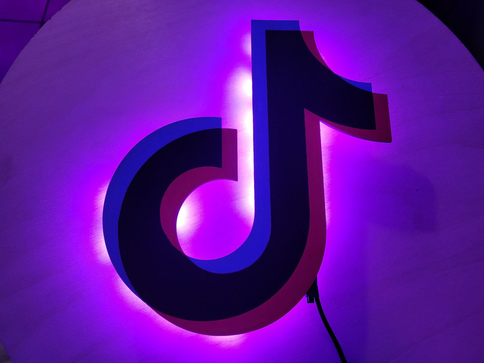 Tik Tok Wooden Led Wall Art Etsy