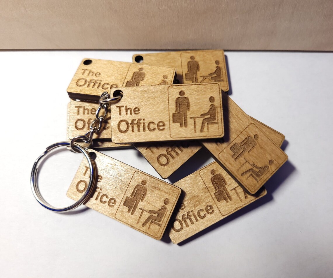The Office Wooden Keychains Etsy